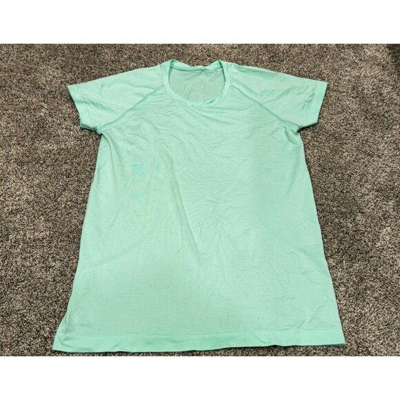 Lululemon Swiftly Tech Short Sleeve Shirt Aquamarine Size 10 EUC - Picture 1 of 3